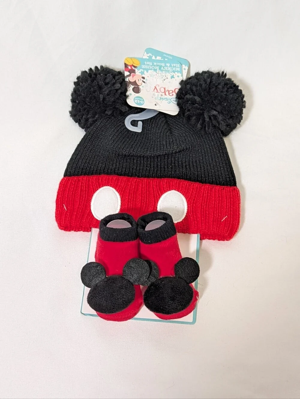 Disney Baby Mickey Mouse Hat & Sock Set 0–12 Months NWT